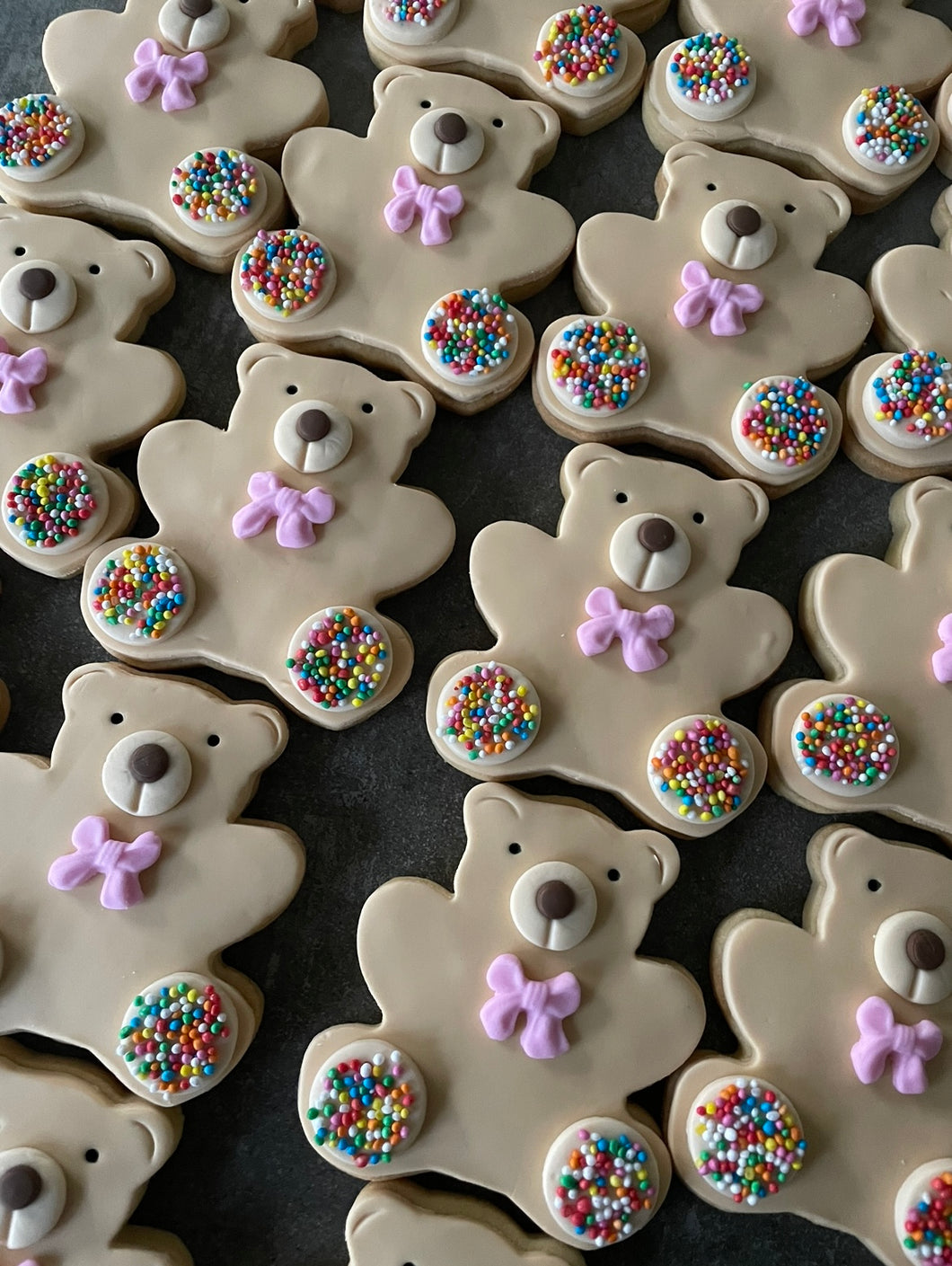 Teddy bear sprinkles cookies qty 12