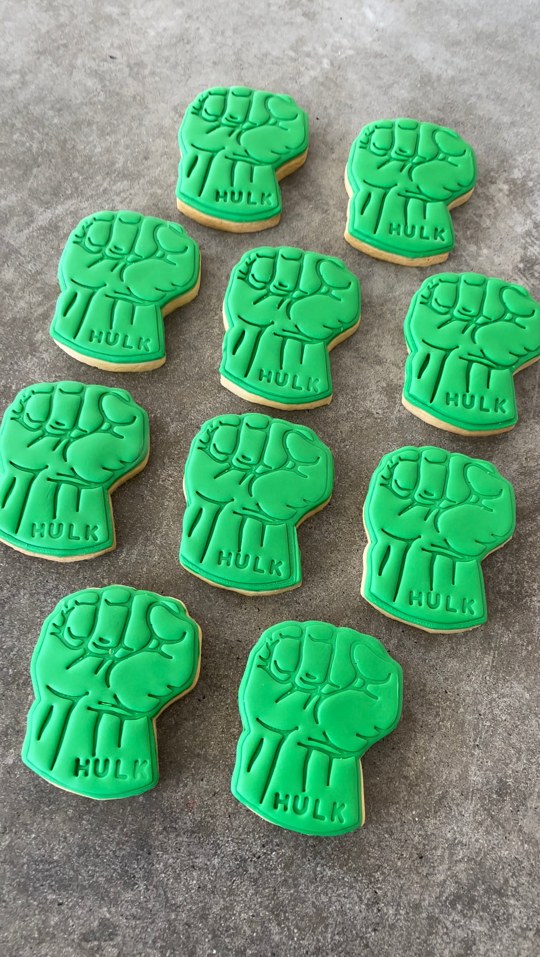 Hulk cookies qty 12